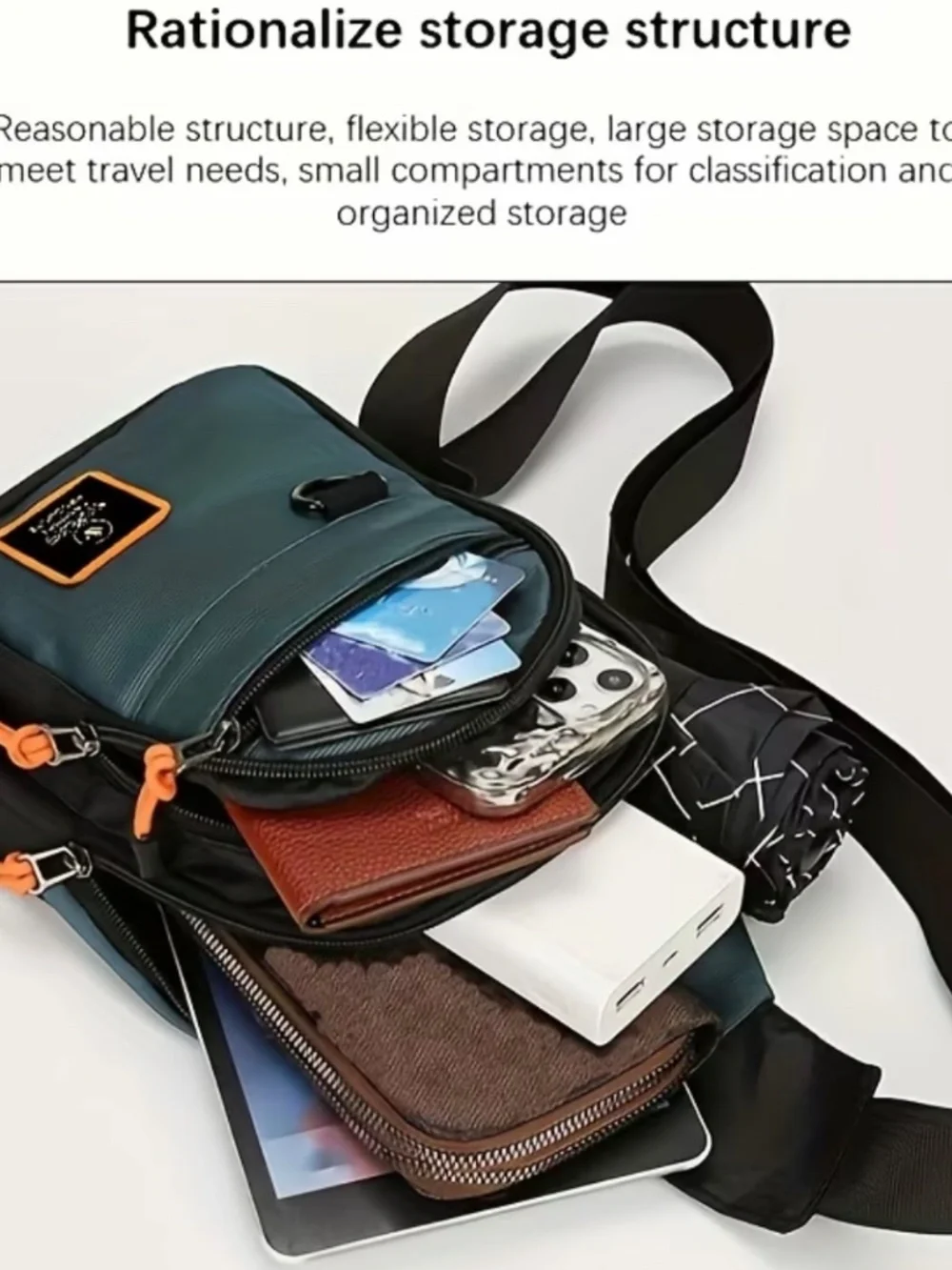 Casual Men's Crossbody Bag Oxford Cloth Waterproof Material